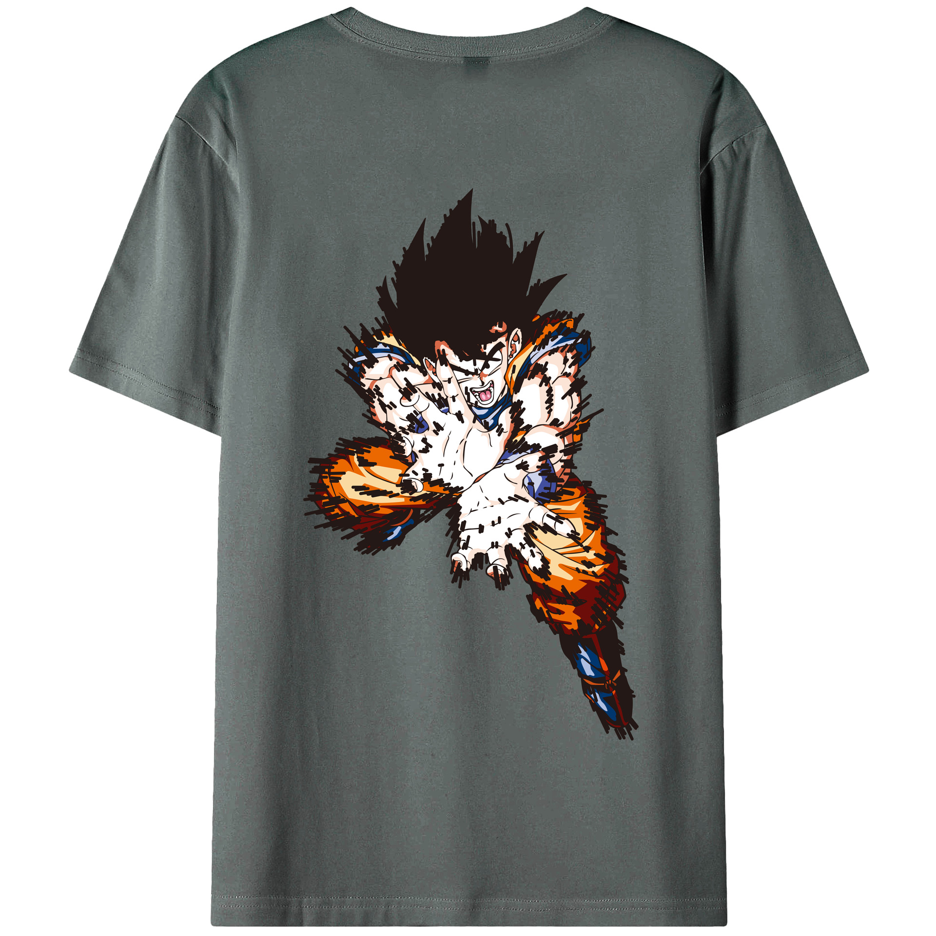 （画像用） ドラゴンボール 孫悟空（そん ごくう）Son Goku カカロット DRAGON BALL Kakarotto 綿100％半袖Tシャツ（背面プリント）